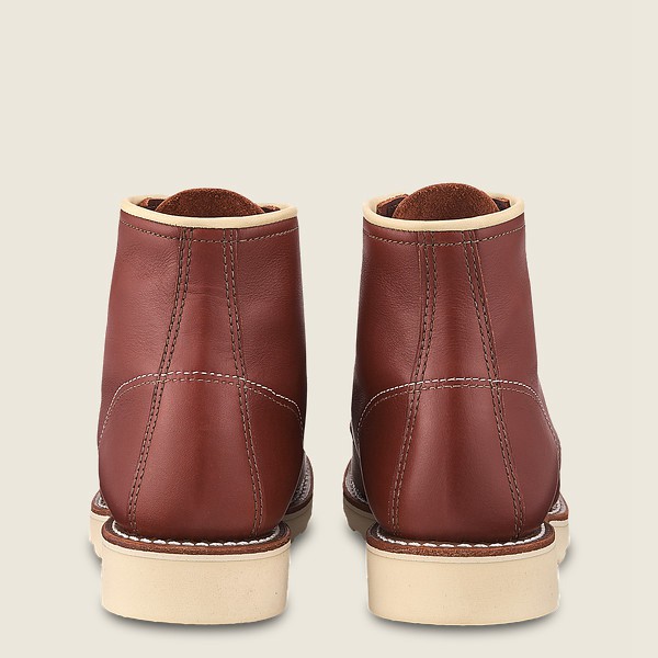Red Wing Heritage Boots Burgundy - Womens 6-inch Classic Moc - Short Atanado Leather - 8347-STPMD